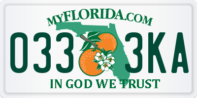 FL license plate 0333KA