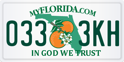 FL license plate 0333KH