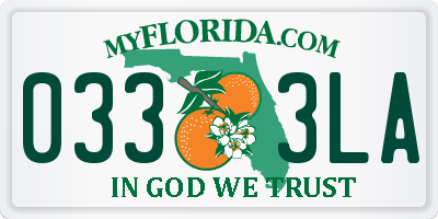 FL license plate 0333LA