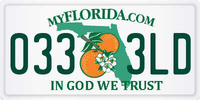FL license plate 0333LD