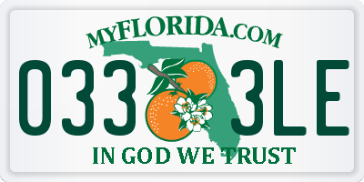 FL license plate 0333LE