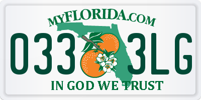 FL license plate 0333LG