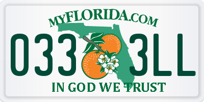 FL license plate 0333LL