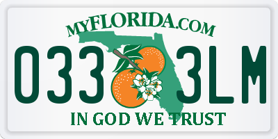FL license plate 0333LM
