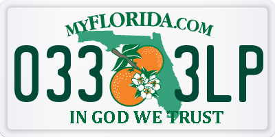 FL license plate 0333LP