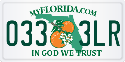FL license plate 0333LR