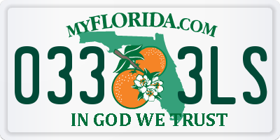 FL license plate 0333LS