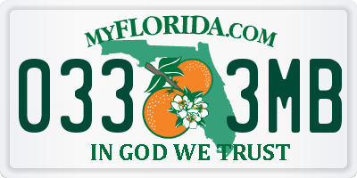 FL license plate 0333MB