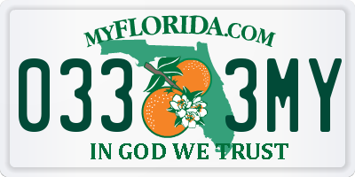 FL license plate 0333MY