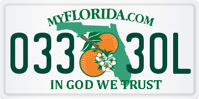 FL license plate 0333OL