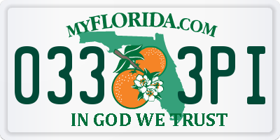 FL license plate 0333PI