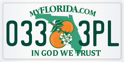 FL license plate 0333PL