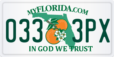 FL license plate 0333PX