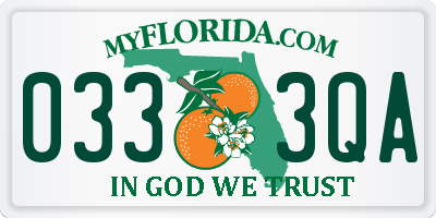 FL license plate 0333QA