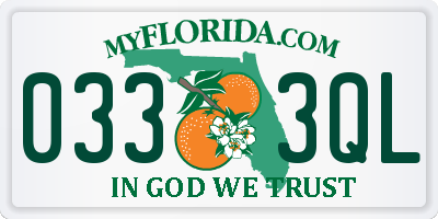 FL license plate 0333QL