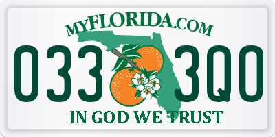 FL license plate 0333QO