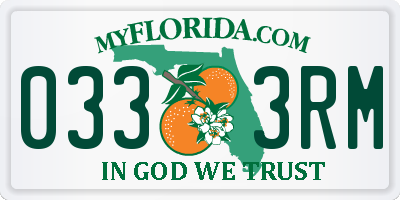 FL license plate 0333RM