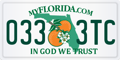 FL license plate 0333TC