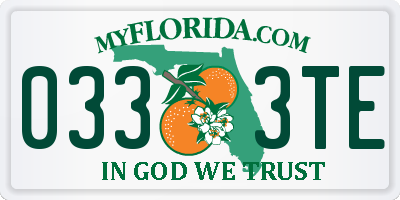 FL license plate 0333TE