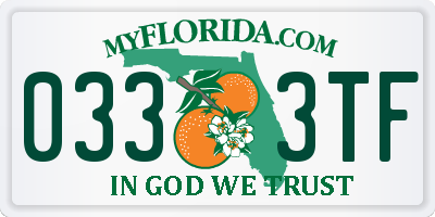FL license plate 0333TF