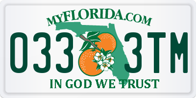 FL license plate 0333TM