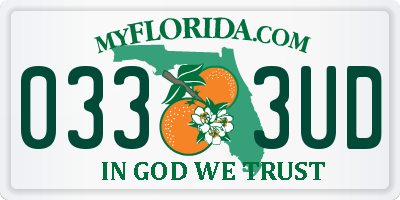 FL license plate 0333UD