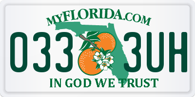 FL license plate 0333UH