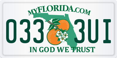 FL license plate 0333UI
