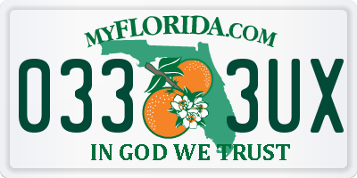 FL license plate 0333UX