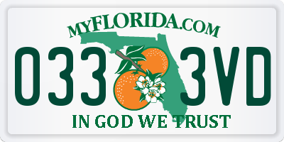 FL license plate 0333VD