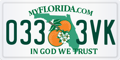 FL license plate 0333VK