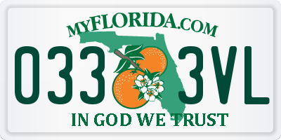 FL license plate 0333VL