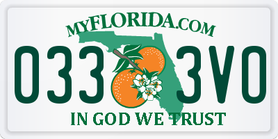 FL license plate 0333VO