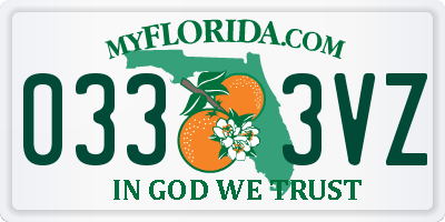 FL license plate 0333VZ