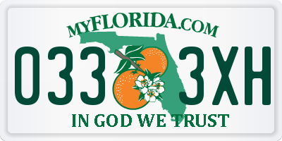 FL license plate 0333XH