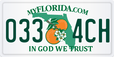 FL license plate 0334CH