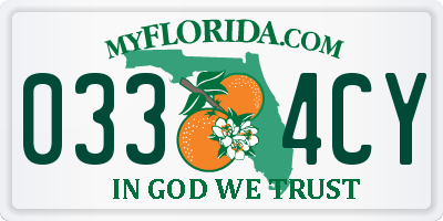 FL license plate 0334CY