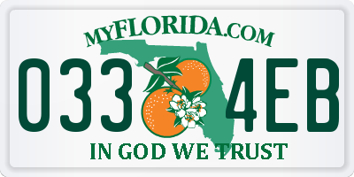 FL license plate 0334EB