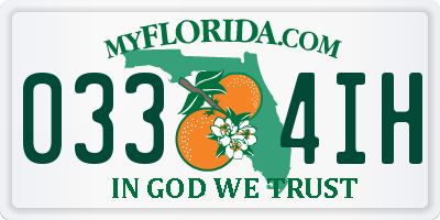 FL license plate 0334IH