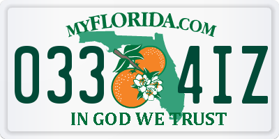 FL license plate 0334IZ