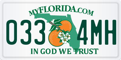 FL license plate 0334MH
