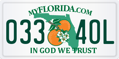 FL license plate 0334OL
