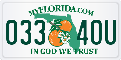 FL license plate 0334OU