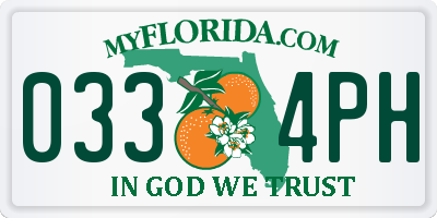 FL license plate 0334PH
