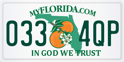 FL license plate 0334QP