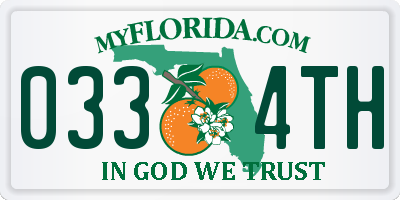 FL license plate 0334TH