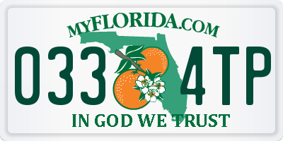 FL license plate 0334TP