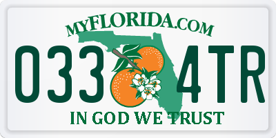 FL license plate 0334TR