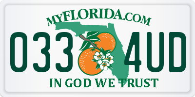 FL license plate 0334UD