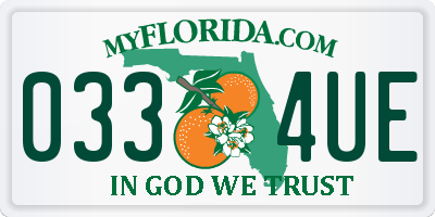 FL license plate 0334UE